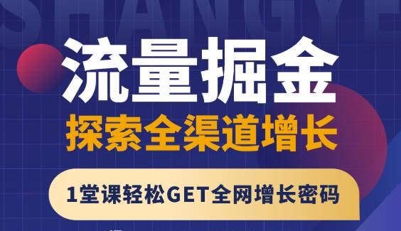 张琦流量掘金探索全渠道增长，1堂课轻松GET全网增长密码