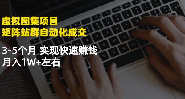 虚拟图集项目：矩阵站群自动化成交，3-5个月实现快速赚钱月入1W 左右