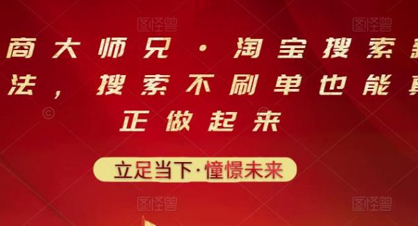 电商大师兄·淘宝搜索新玩法，搜索不刷单也能真正做起来