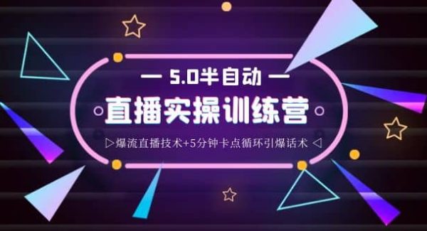 蚂蚁·5.0半自动直播2345打法，半自动爆流直播技术 5分钟卡点循环引爆话术