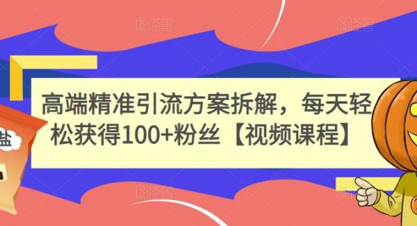 高端精准引流方案拆解，每天轻松获得100 粉丝【视频课程】