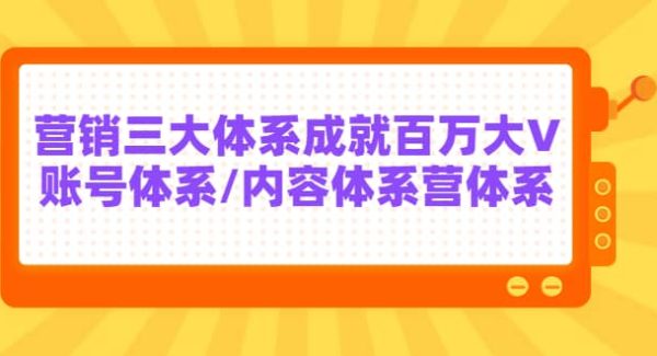 7天线上营销系统课第二十期，营销三大体系成就百万大V