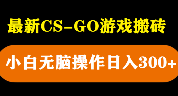 最新csgo游戏搬砖游戏，无需挂机小白无脑也能日入300