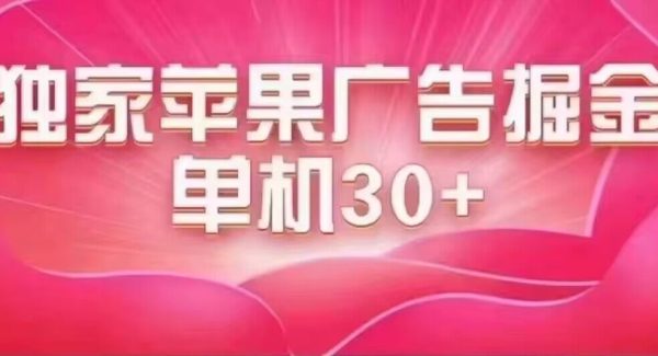 最新苹果系统独家小游戏刷金 单机日入30-50 稳定长久吃肉玩法