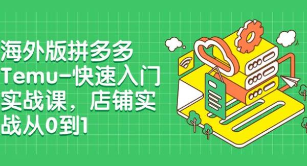 海外版拼多多Temu-快速入门实战课，店铺实战从0到1（12节课）