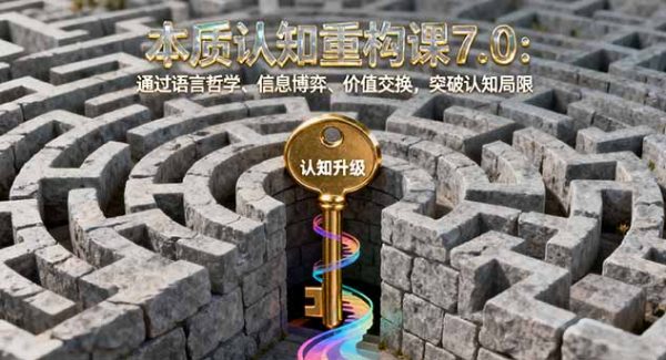 （16218期）本质认知重构课7.0：通过语言哲学、信息博弈、价值交换，突破认知局限