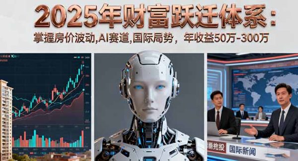 （16217期）2025年财富跃迁体系：掌握房价波动,AI赛道,国际局势，年收益50万-300万