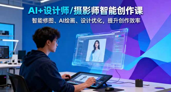（16398期）AI+设计师/摄影师智能创作课：智能修图、AI绘画、设计优化，提升创作效率