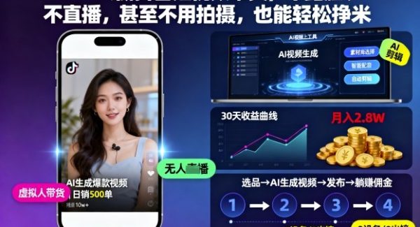 2025最新抖音短视频带货，不露脸、不直播，甚至不用拍摄，也能轻松挣米