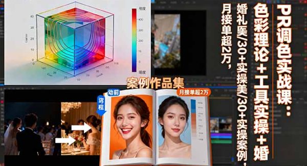 （16336期）PR调色实战课：色彩理论+工具实操+婚礼医美/30+实操案例，月接单超2万