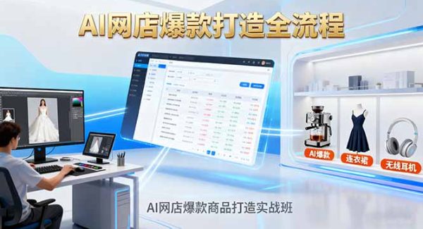 (16326期)AI网店爆款商品打造实战班:AI技术实现商品图智能处理,快速搭建AI网店