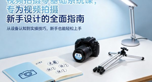 视频拍摄零基础系统课,专为视频拍摄新手设计的全面指南