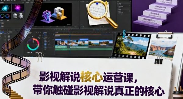 影视解说核心运营课，带你触碰影视解说真正的核心