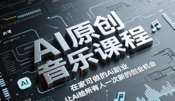 AI原创音乐课程,在家可做的Ai副业,让Ai给所有人一次新的创业机会