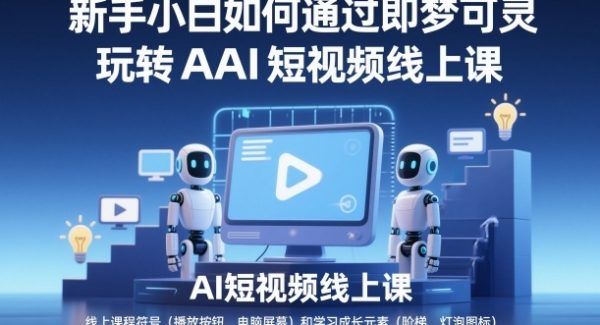 新手小白如何通过即梦可灵玩转AI短视频线上课